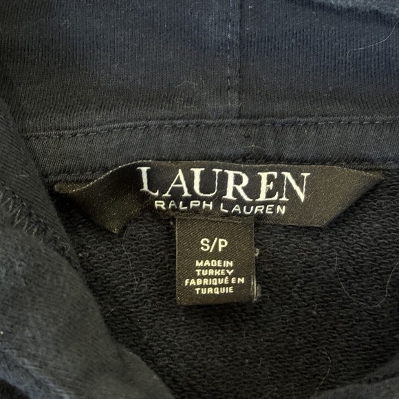 Lauren Ralph Blue Embossed Sweatshirt Top Size Small - Picture 6 of 13